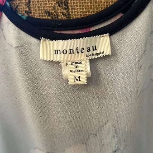 Monteau navy blue floral mini dress – size medium - Picture 7 of 7